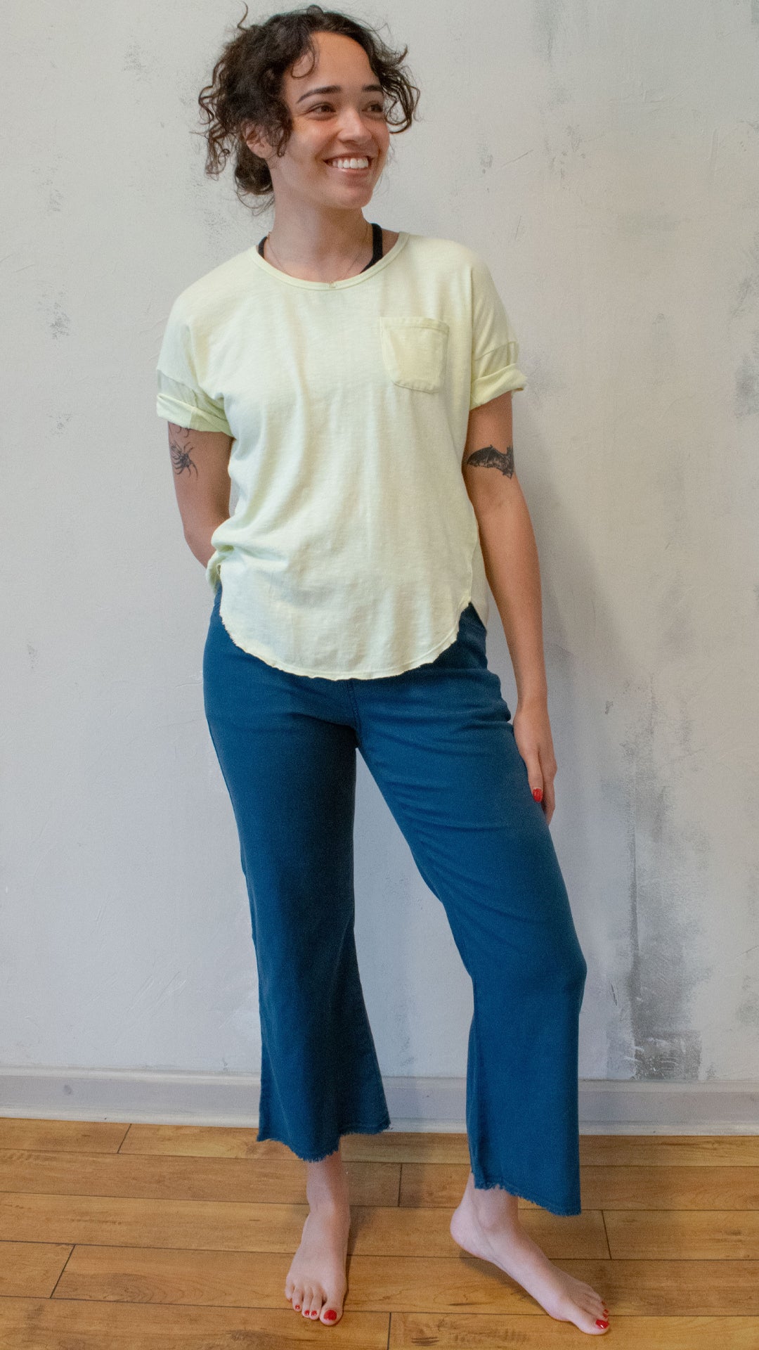 Curved Hem Tee (Multiple Colors)