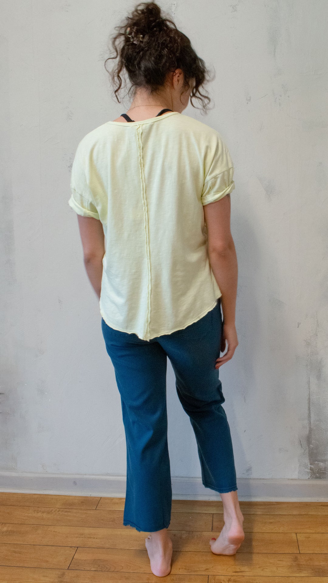 Curved Hem Tee (Multiple Colors)