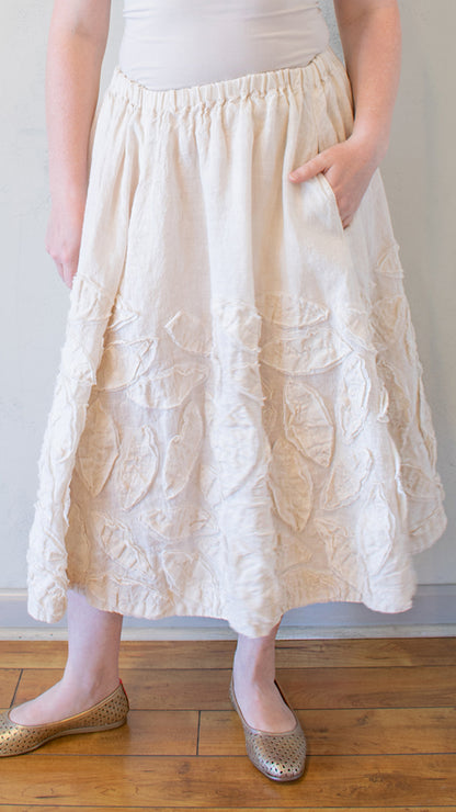 Leaf Skirt in Alabaster