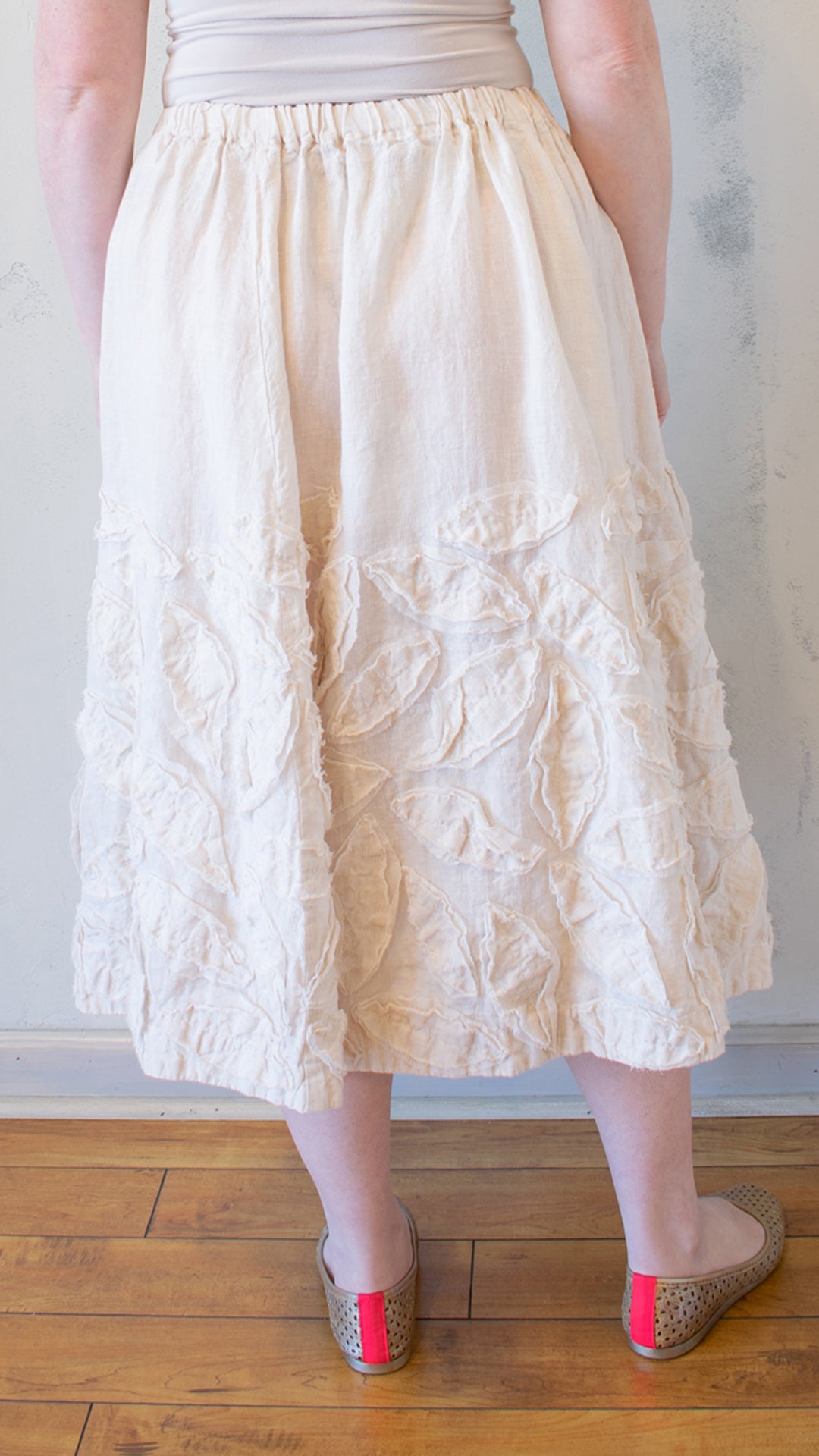 Leaf Skirt in Alabaster