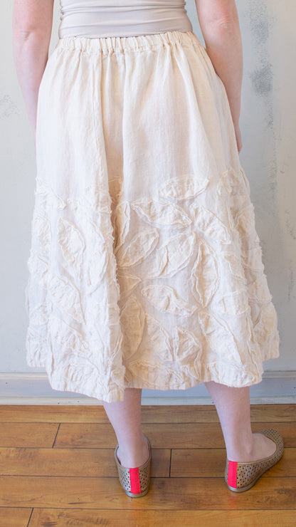 Leaf Skirt in Alabaster