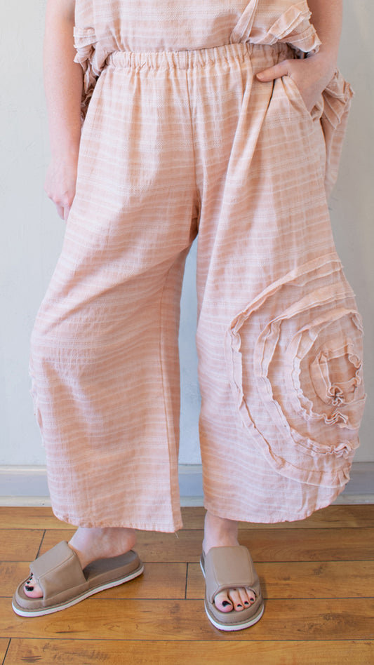 Cabbage Rose Pants in Shell