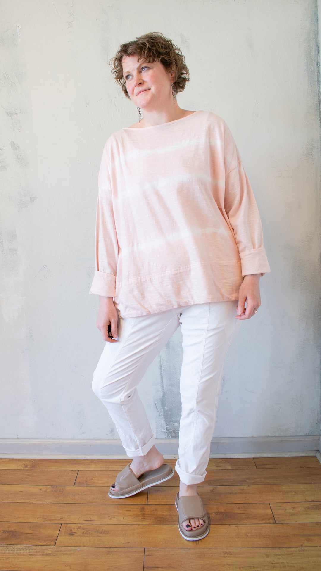 Agnes Tee Tie Dye in Shell Stripe
