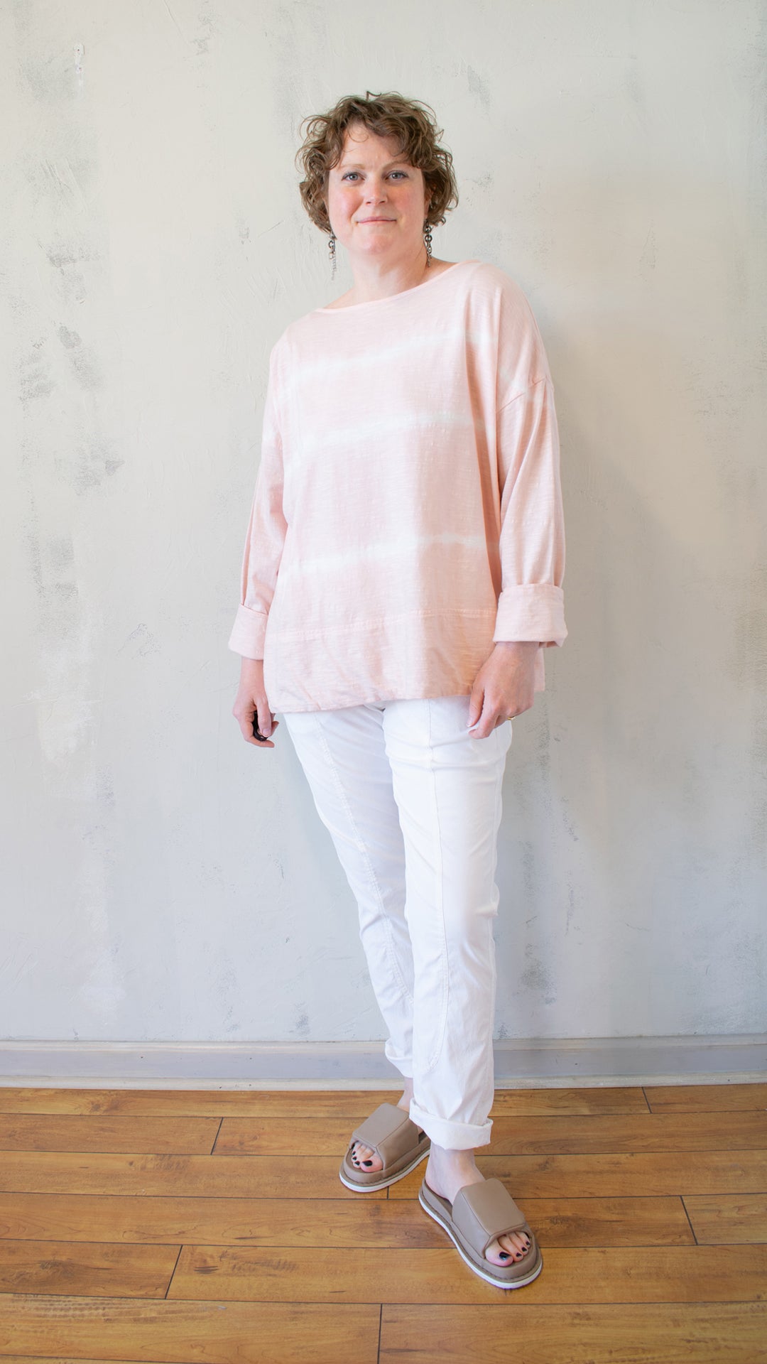 Agnes Tee Tie Dye in Shell Stripe