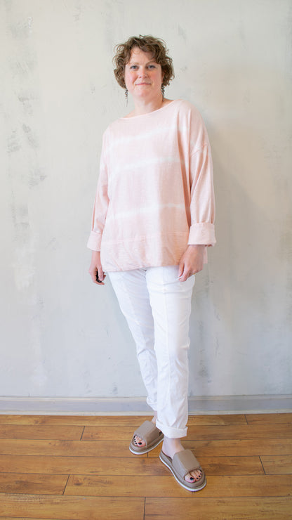 Agnes Tee Tie Dye in Shell Stripe