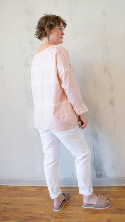 Agnes Tee Tie Dye in Shell Stripe