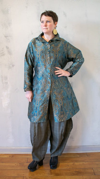 Long Weekender Shirt in Exquisite Silk