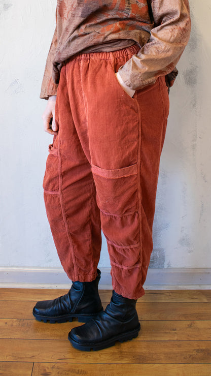 Seamed Joggers in Sienna Cord