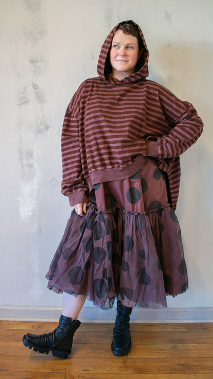 Crop Bode Sweatshirt in Mahogany