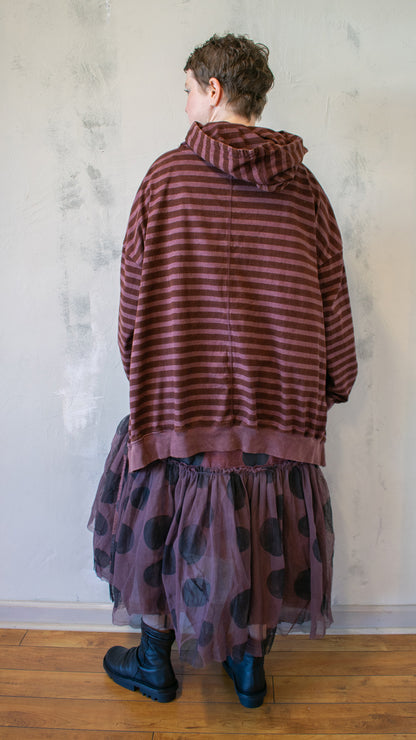 Crop Bode Sweatshirt in Mahogany
