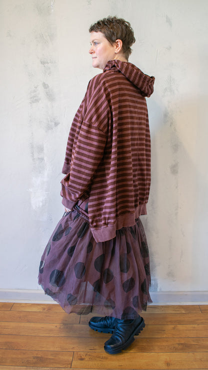 Crop Bode Sweatshirt in Mahogany