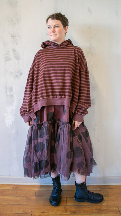 Crop Bode Sweatshirt in Mahogany