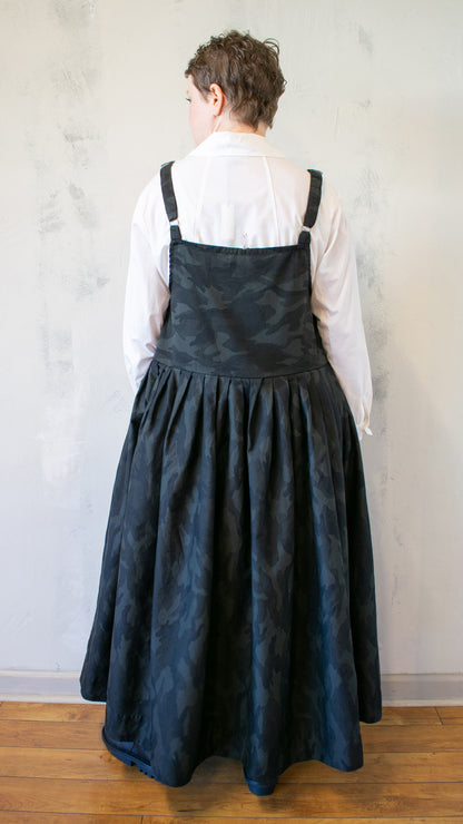 Bucklette Dress in Black Camo