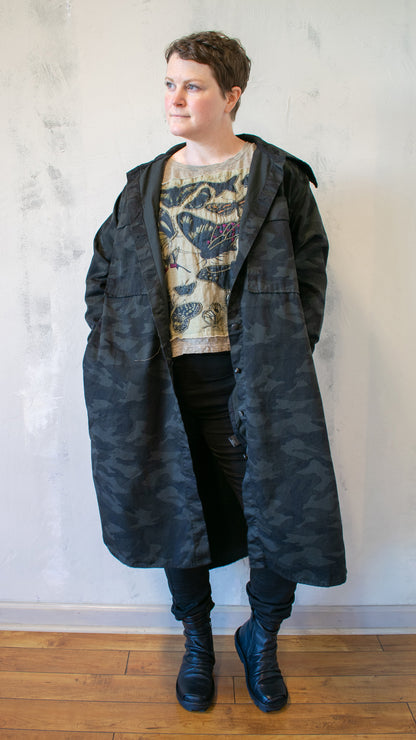Lumberjack Coat in Black Camo