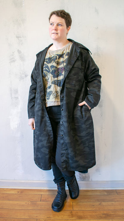 Lumberjack Coat in Black Camo