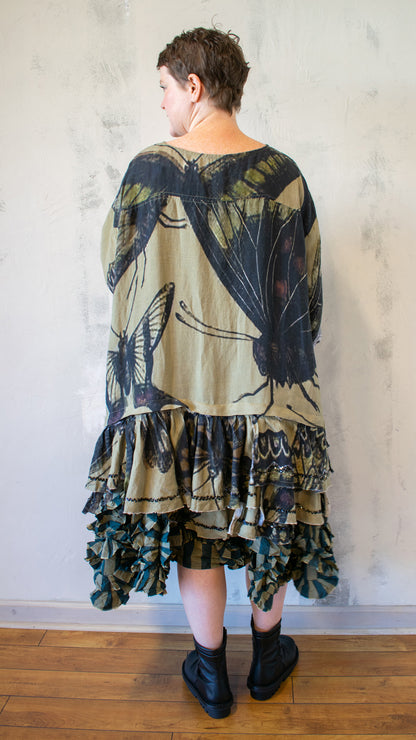 Staccato Dress Long Sleeve in Dark Butterfly