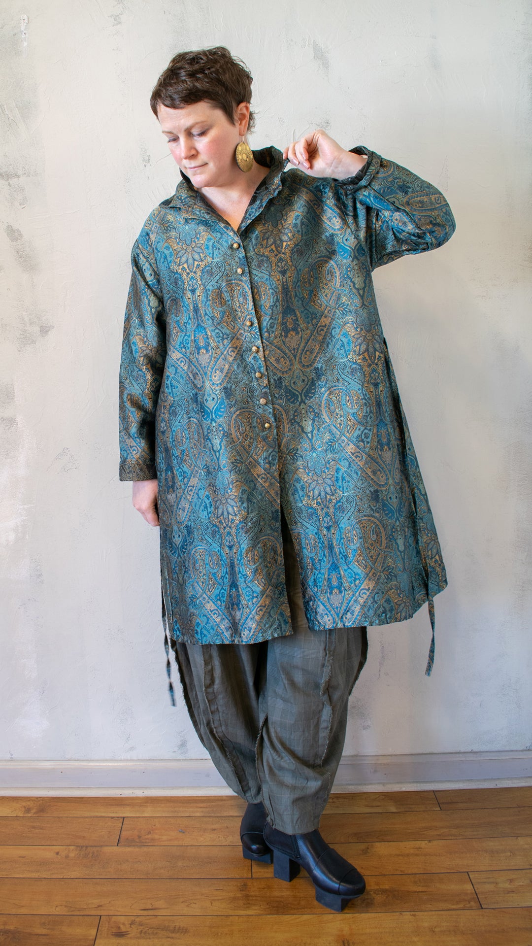Long Weekender Shirt in Exquisite Silk
