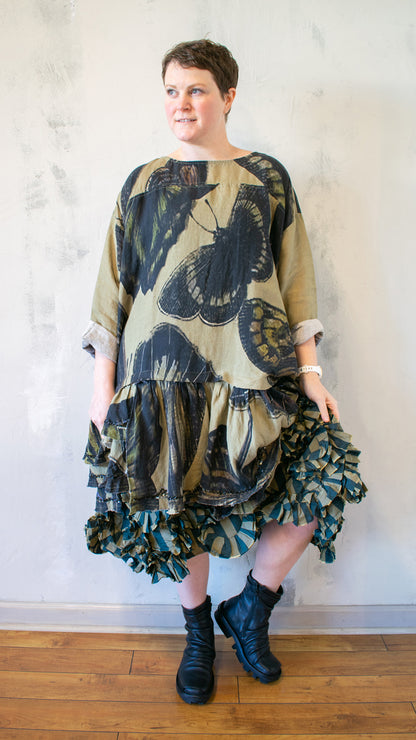 Staccato Dress Long Sleeve in Dark Butterfly