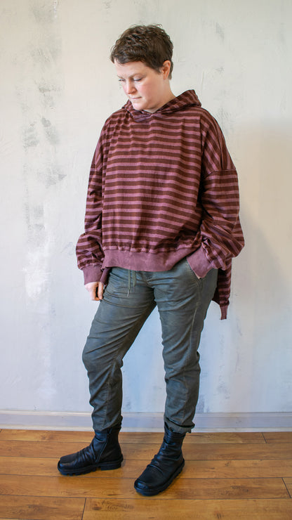Crop Bode Sweatshirt in Mahogany
