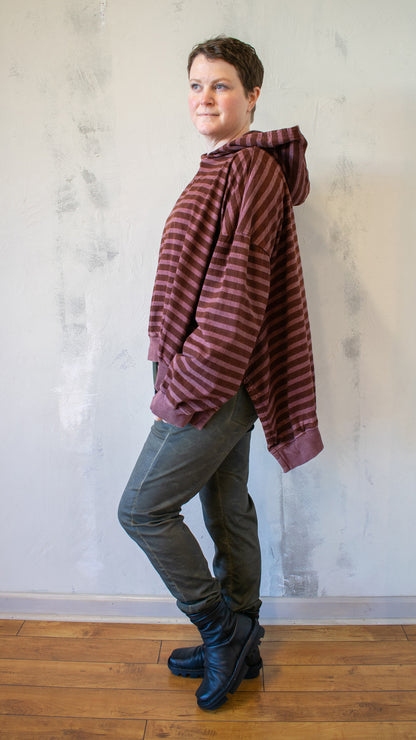 Crop Bode Sweatshirt in Mahogany