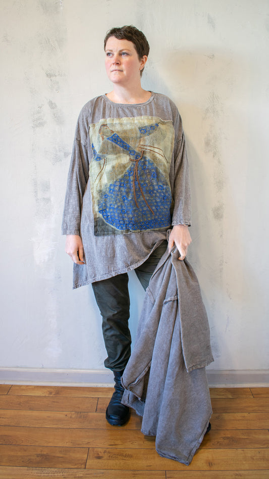 Folklore T-Shirt Long Sleeve in Ash