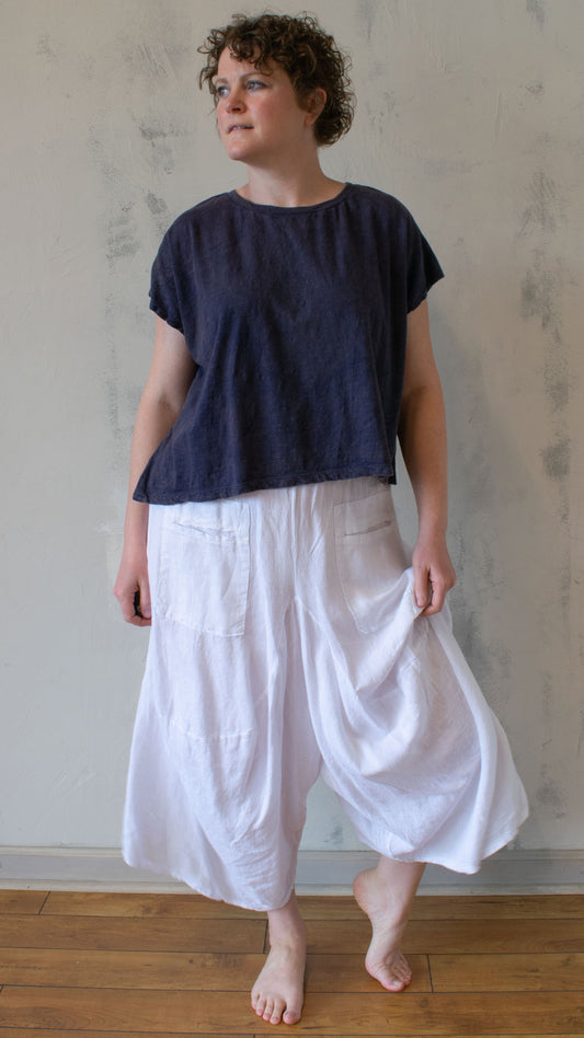 Cap Sleeve Tee in Indigo