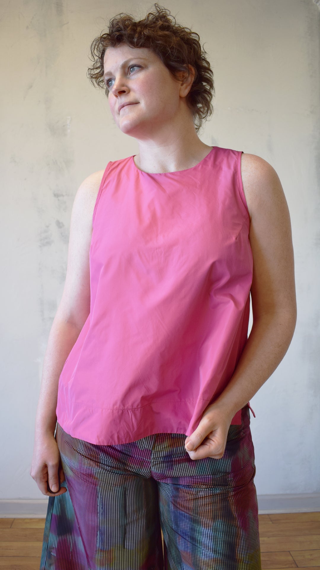 Taffeta Sleeveless Top (Multiple Colors)