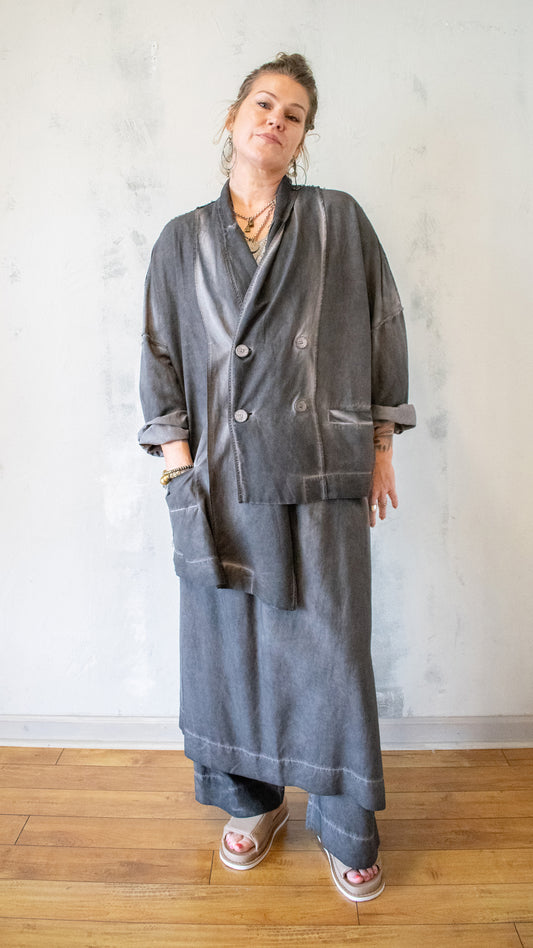 Soft Structure Double Jacket in Stormy