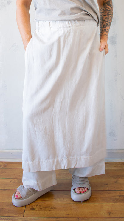 Mineral Wash Wide Leg Apron Pant in Cloud