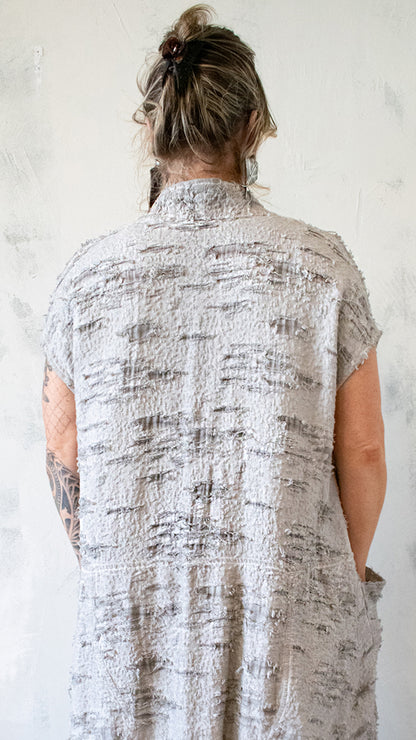 Distressed Duster in Mineral Wash Stormy