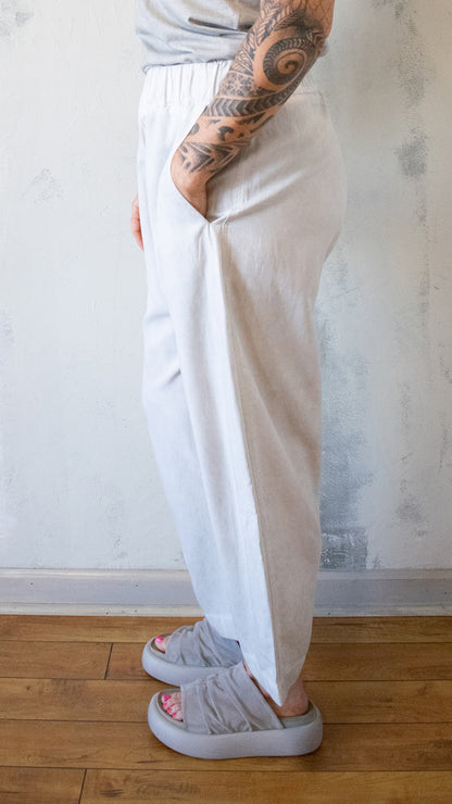 Mineral Wash Relaxed Trouser in Cloud