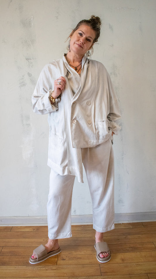 Soft Structure Double Jacket in Cloud