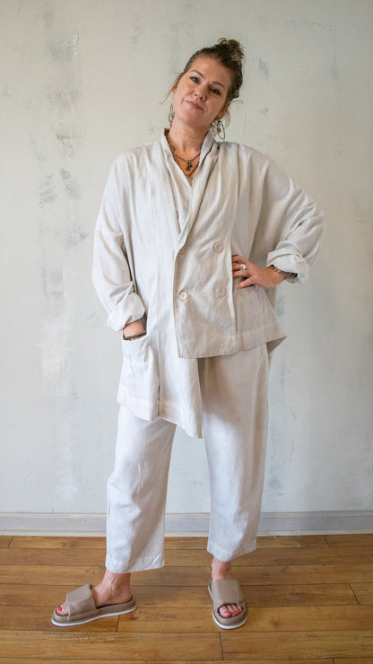 Soft Structure Double Jacket in Cloud