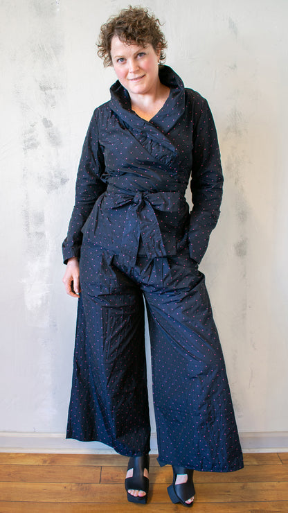 Polka Dot Belted Jacket