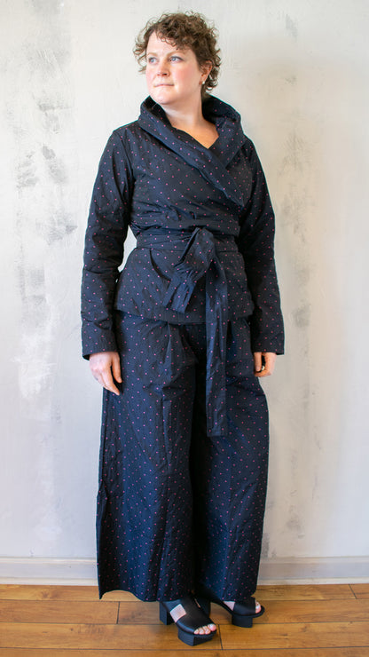 Polka Dot Belted Jacket