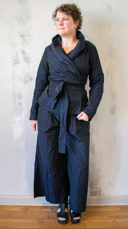 Polka Dot Belted Jacket