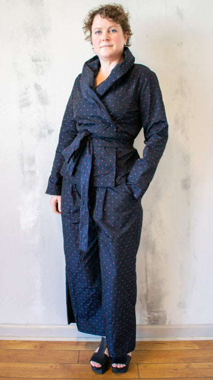 Polka Dot Belted Jacket