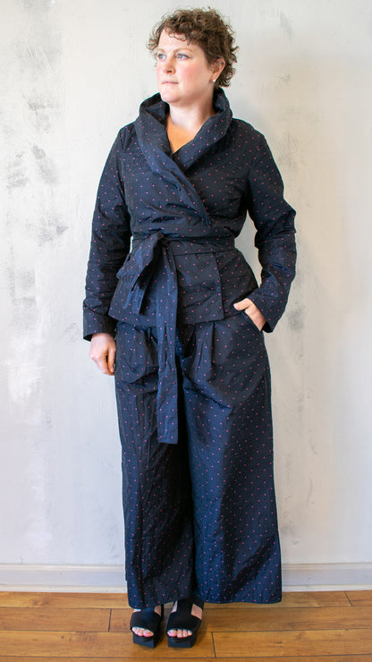 Polka Dot Belted Jacket