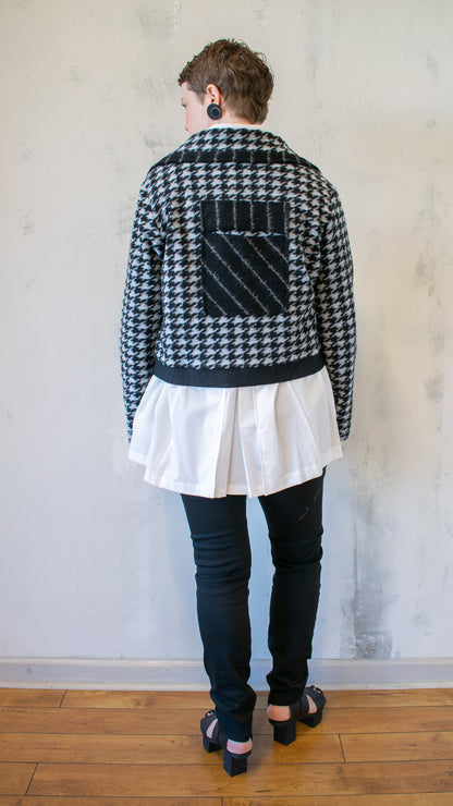 Cropped Houndstooth Jacket