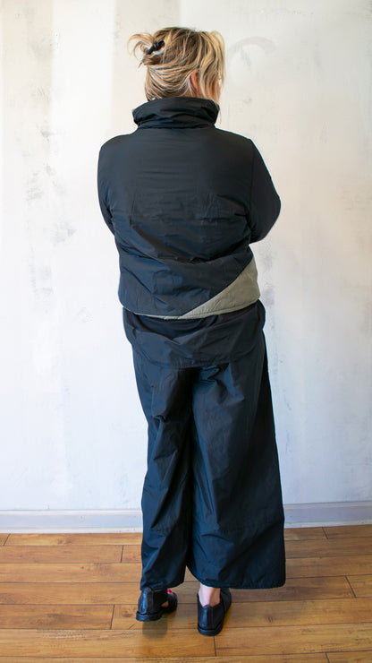 Green and Black Puffer Jacket