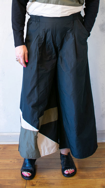Stripe Taffeta Wide Leg