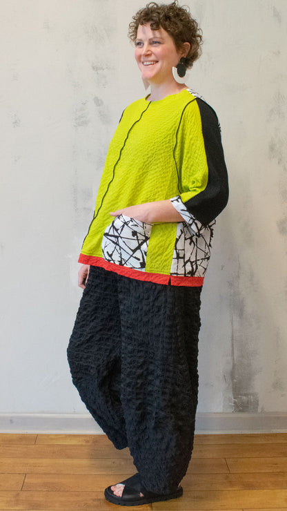 Lime Patchwork Pullover
