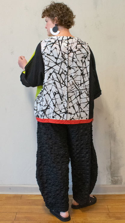 Lime Patchwork Pullover