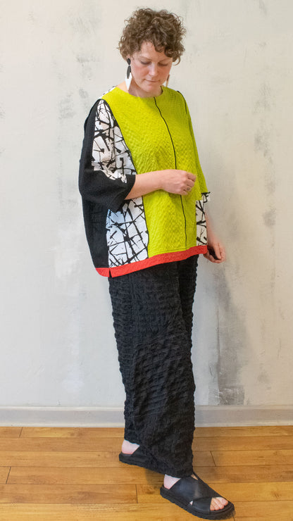 Lime Patchwork Pullover