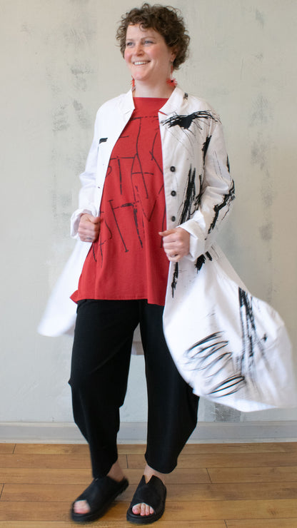 Graphic Cotton Duster