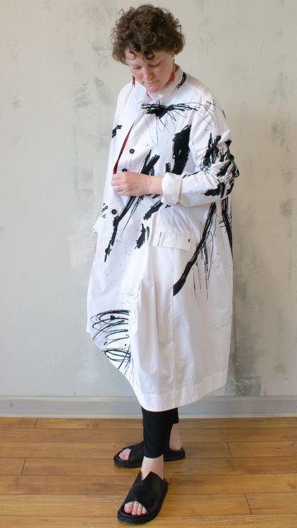 Graphic Cotton Duster