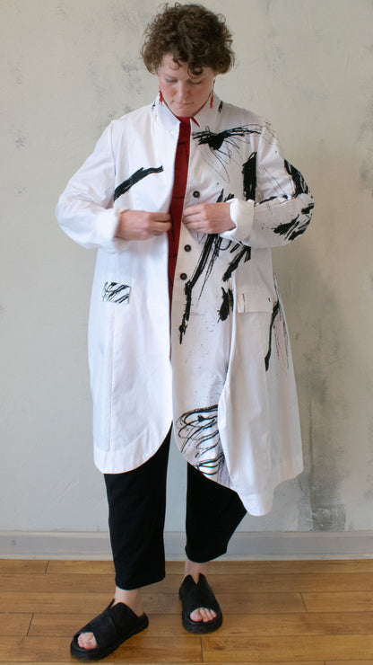 Graphic Cotton Duster