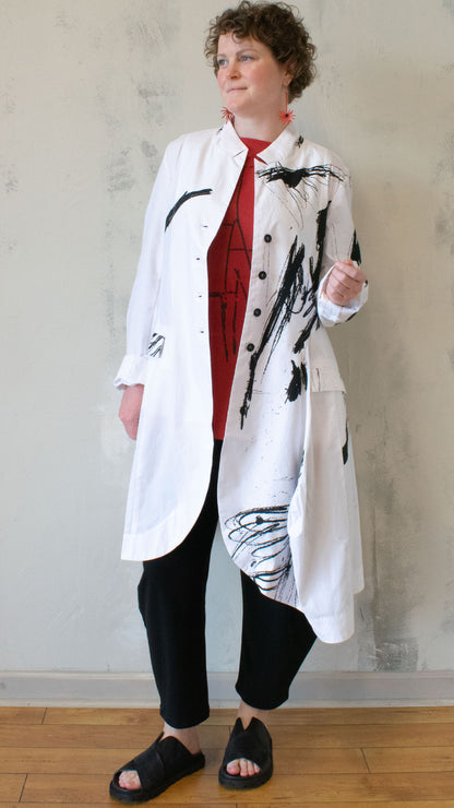 Graphic Cotton Duster