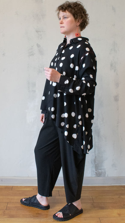 Polka Dot Button Down Swing Top