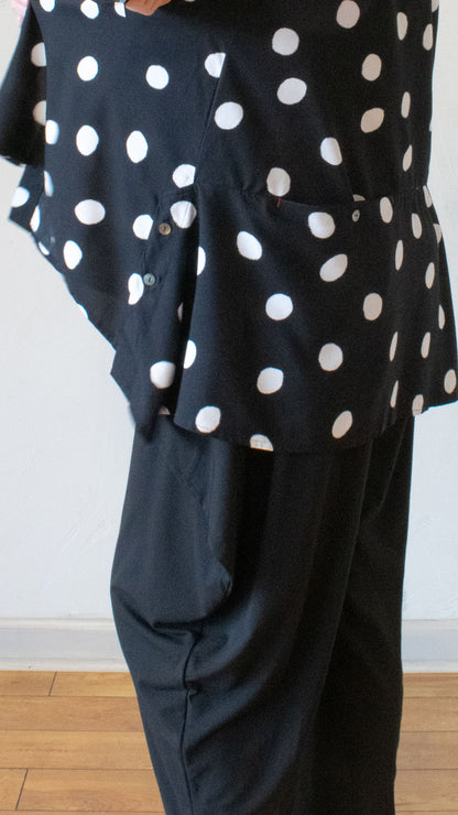 Polka Dot Button Down Swing Top